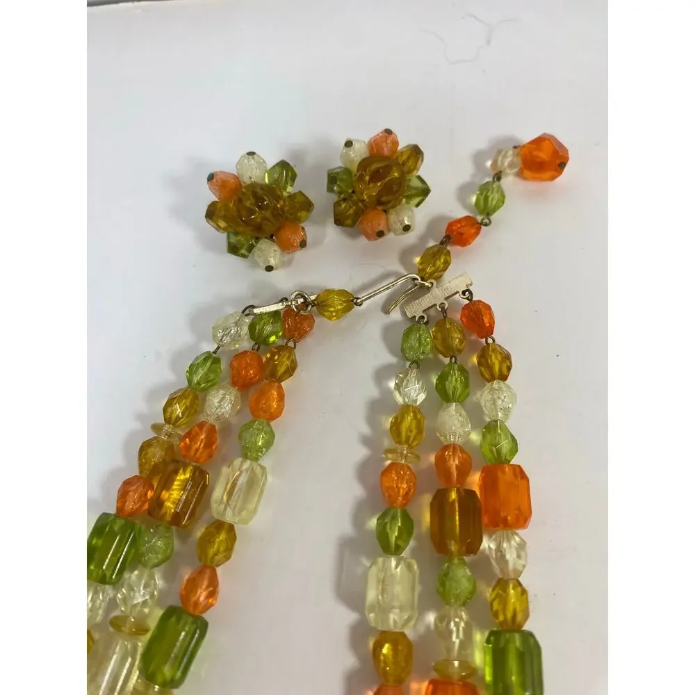 Vintage Western Germany Necklace and Earring Set